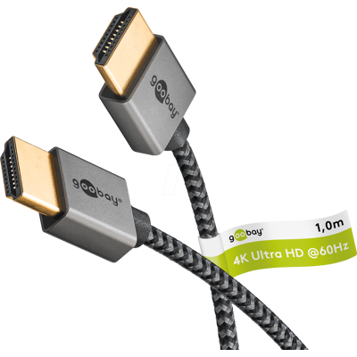 Cable HDMI Goobay Plus 75752 - 4K 60Hz, 1m Cable HDMI Goobay Plus 75752 - 4K 60Hz, 1m