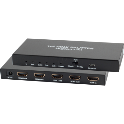 Divisor HDMI 4K/2K 60Hz HDR - 4 Salidas - Video y Audio Divisor HDMI 4K/2K 60Hz HDR - 4 Salidas - Video y Audio