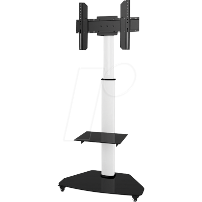 TECHLY ICA-TR3WH - Soporte de TV con ruedas, 37" - 70", giratorio, bandeja, blanco TECHLY ICA-TR3WH - Soporte de TV con ruedas, 37" - 70", giratorio, bandeja, blanco