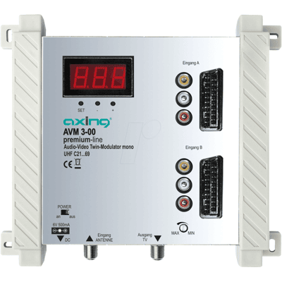 AXING AVM 3-00 - Modulador de audio y vídeo, mono, euroconector, cinch, pl AXING AVM 3-00 - Modulador de audio y vídeo, mono, euroconector, cinch, pl