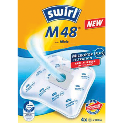 SWIRL 876402 - Bolsa para aspiradora, 4 filtros swirl® MicroPor. M 48 SWIRL 876402 - Bolsa para aspiradora, 4 filtros swirl® MicroPor. M 48