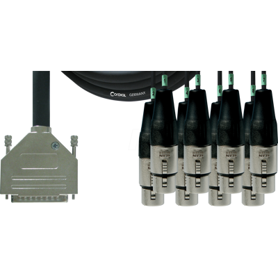 CFD 5 DFT - CORDIAL 1x D-sub, 8x XLR hembra 3 polo, 5,00m CFD 5 DFT - CORDIAL 1x D-sub, 8x XLR hembra 3 polo, 5,00m