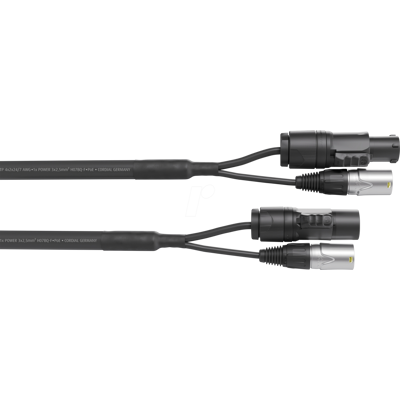 CPH15C1NPWR125T1 - Alimentación CORDIAL y cable híbrido DMX, 1,50m CPH15C1NPWR125T1 - Alimentación CORDIAL y cable híbrido DMX, 1,50m