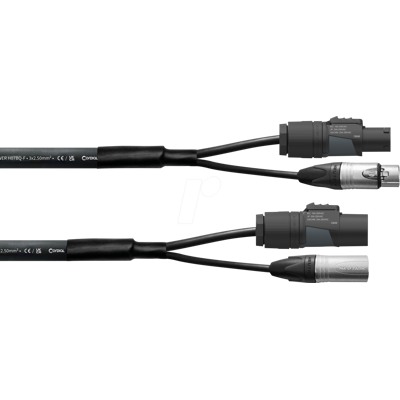 CPH1,5D1PWR125T1 - Alimentación CORDIAL y cable híbrido DMX, 1,50m CPH1,5D1PWR125T1 - Alimentación CORDIAL y cable híbrido DMX, 1,50m
