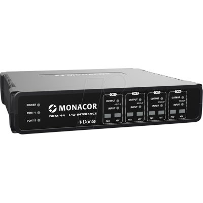 MONACOR MON DRM-44 - Bidirektionale Analog 8x8 Dante® Matrix, DSP MONACOR MON DRM-44 - Bidirektionale Analog 8x8 Dante® Matrix, DSP
