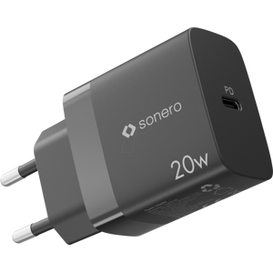 SONERO SON X-PS100 - USB-Ladegerät, 20 W, PD, 1x USB-C, schwarz SONERO SON X-PS100 - USB-Ladegerät, 20 W, PD, 1x USB-C, schwarz
