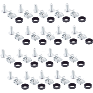 SHIVERPEAKS SHVP BS08-01028 - Juego de tornillos de jaula M6, 20 piezas SHIVERPEAKS SHVP BS08-01028 - Juego de tornillos de jaula M6, 20 piezas
