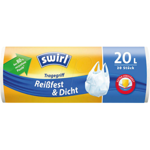 SWIRL 2282 - Remolino bolsa de basura, mango de transporte, 20 piezas, 20 lit SWIRL 2282 - Remolino bolsa de basura, mango de transporte, 20 piezas, 20 lit