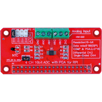 Joy-It RPi ADC 1115 - Convertidor Analógico Digital para Raspberry Pi Joy-It RPi ADC 1115 - Convertidor Analógico Digital para Raspberry Pi
