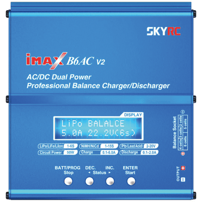 Cargador SkyRC SK-100008-11 - Para baterías LiPo 1-6S Cargador SkyRC SK-100008-11 - Para baterías LiPo 1-6S