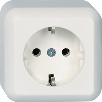 ELSO 395004 - Enchufe de superficie - 16 A - Blanco ELSO 395004 - Enchufe de superficie - 16 A - Blanco