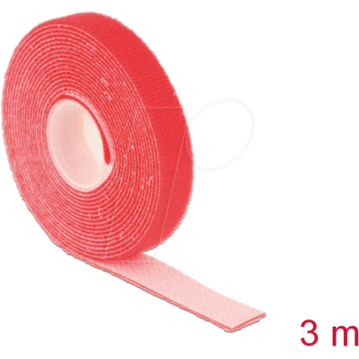 DELOCK 18718 - Cinta de velcro en rollo LA 3 m x AN 13 mm rojo DELOCK 18718 - Cinta de velcro en rollo LA 3 m x AN 13 mm rojo