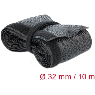 DELOCK 19059 - Funda trenzada con cierre de gancho y lazo 10 m x 32 mm negro DELOCK 19059 - Funda trenzada con cierre de gancho y lazo 10 m x 32 mm negro