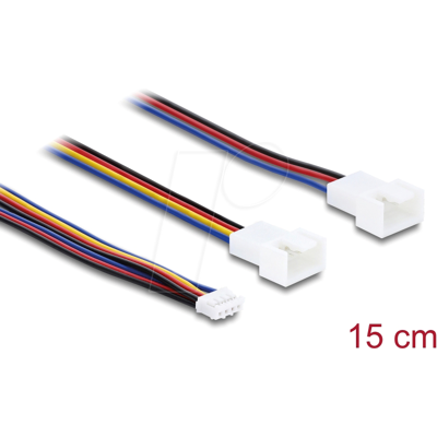 DELOCK 91364 - Cable de ventilador en Y 1 x JST PH 4 pines PWM hembra a macho + DELOCK 91364 - Cable de ventilador en Y 1 x JST PH 4 pines PWM hembra a macho +