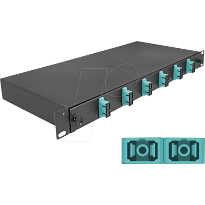 DELOCK 67001 - Caja de empalme de fibra óptica de 19", 6x SC dúplex OM3, 1RU DELOCK 67001 - Caja de empalme de fibra óptica de 19", 6x SC dúplex OM3, 1RU