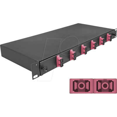 DELOCK 67002 - Caja de empalme de fibra óptica de 19", 6x SC dúplex OM4, 1RU DELOCK 67002 - Caja de empalme de fibra óptica de 19", 6x SC dúplex OM4, 1RU