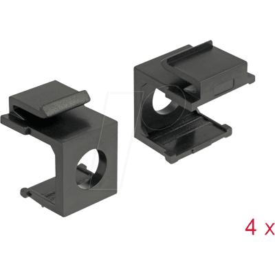DELOCK 86403 - Cubierta Keystone negra con paso de 8 mm 4 unidades DELOCK 86403 - Cubierta Keystone negra con paso de 8 mm 4 unidades