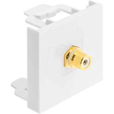 DELOCK 91819 - Easy 45 Module RCA female to RCA female gold plated white / whit DELOCK 91819 - Easy 45 Module RCA female to RCA female gold plated white / whit