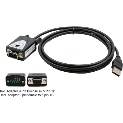 Cable USB 2.0 a RS-422/485 con protección contra sobretensiones Cable USB 2.0 a RS-422/485 con protección contra sobretensiones