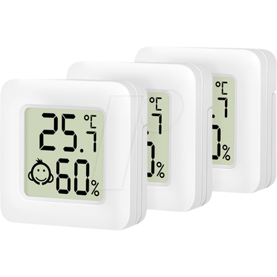 LOGILINK SC0119 - Higrómetro térmico, blanco, 3 unidades LOGILINK SC0119 - Higrómetro térmico, blanco, 3 unidades