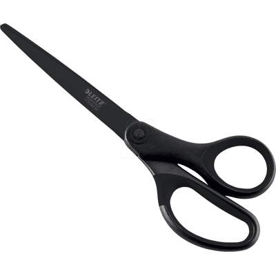 LEITZ 54196095 - Tijera de oficina, 180 mm antiadherencia, negro LEITZ 54196095 - Tijera de oficina, 180 mm antiadherencia, negro