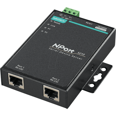 MOXA NPORT 5210 - Servidor de dispositivos, 1 RJ45, 2 RS-232, RJ45 MOXA NPORT 5210 - Servidor de dispositivos, 1 RJ45, 2 RS-232, RJ45
