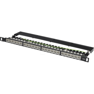 DIGITUS DN-91624S-SL-SH - Panel de conexiones, 19", 24 puertos, Cat.6, 0,5 U. DIGITUS DN-91624S-SL-SH - Panel de conexiones, 19", 24 puertos, Cat.6, 0,5 U.