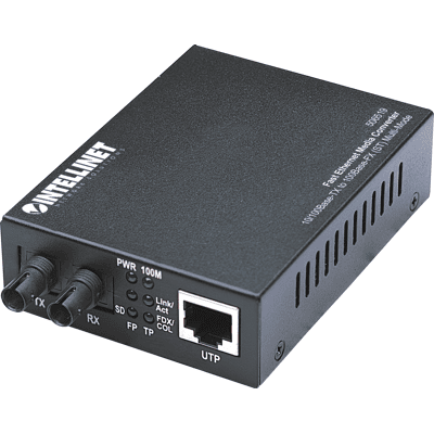INTELLINET INT 506519 - Convertidor de medios, Fast Ethernet, ST, multimodo INTELLINET INT 506519 - Convertidor de medios, Fast Ethernet, ST, multimodo