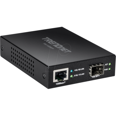 TRENDnet TFC-10GSFP - Convertidor de medios de fibra - 10GBASE-T a SFP+ TRENDnet TFC-10GSFP - Convertidor de medios de fibra - 10GBASE-T a SFP+