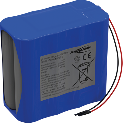ANSMANN ANS 2447-3035-40 - Paquete de baterías de iones de litio, 14,54 V, 6700 mAh, ANSMANN ANS 2447-3035-40 - Paquete de baterías de iones de litio, 14,54 V, 6700 mAh,