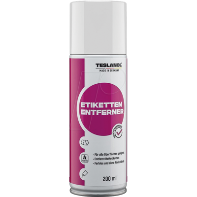 TESLANOL 26008 - Removedor de etiquetas spray con 200 ml y tubo de pulverizaci&oa TESLANOL 26008 - Removedor de etiquetas spray con 200 ml y tubo de pulverizaci&oa