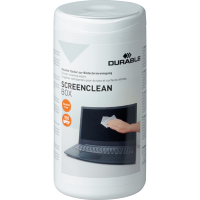 DURABLE 573602 - Paños de limpieza, dispensadores con 100 paños DURABLE 573602 - Paños de limpieza, dispensadores con 100 paños