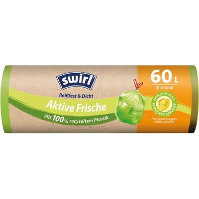 SWIRL 4638 - Bolsas de basura de Swirl, frescura activa 8 uds., 60 litros SWIRL 4638 - Bolsas de basura de Swirl, frescura activa 8 uds., 60 litros
