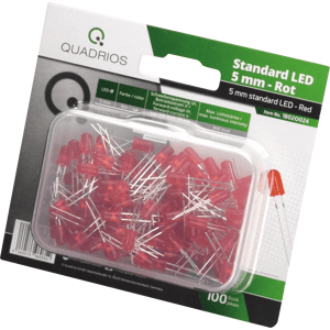 QUADRIOS QUAD 1802O024 - LED 5 mm - color rojo, 100 piezas QUADRIOS QUAD 1802O024 - LED 5 mm - color rojo, 100 piezas