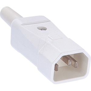 Bachmann 915.271 Conector de alimentación - IEC C14, macho, 2 polos, 10A, blanco Bachmann 915.271 Conector de alimentación - IEC C14, macho, 2 polos, 10A, blanco