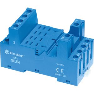 Base de relé Finder 96.04 - Soporte en riel DIN, protección de señal, Serie 56 Base de relé Finder 96.04 - Soporte en riel DIN, protección de señal, Serie 56