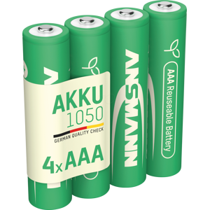 ANSMANN ANS NH 4X1000 - Batería NiMH, AAA (Micro), 1000 mAh, paquete de 4 ANSMANN ANS NH 4X1000 - Batería NiMH, AAA (Micro), 1000 mAh, paquete de 4