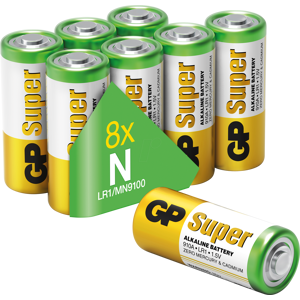 GP-BATTERIES GP S8 N - Super, pila alcalina, N (Lady), paquete de 8 GP-BATTERIES GP S8 N - Super, pila alcalina, N (Lady), paquete de 8