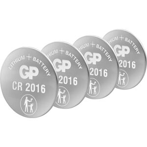 GP-BATTERIES 4XCR 2016 GP - Pila de botón de litio, 3 V, 90 mAh, 20 x 1,6 mm, paquete GP-BATTERIES 4XCR 2016 GP - Pila de botón de litio, 3 V, 90 mAh, 20 x 1,6 mm, paquete