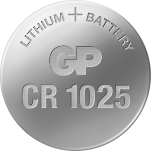 GP-BATTERIES CR 1025 GP - Pila de botón de litio, 3 V, 10,0 x 2,5 mm GP-BATTERIES CR 1025 GP - Pila de botón de litio, 3 V, 10,0 x 2,5 mm