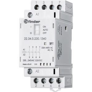 Finder Contactor 22.34.0.230.1740 - 3 NO + 1 NC 230V - Interruptor Eléctrico Finder Contactor 22.34.0.230.1740 - 3 NO + 1 NC 230V - Interruptor Eléctrico