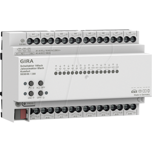 Gira 503800 - Actuador de Conmutación y Persiana - 16 Canales Gira 503800 - Actuador de Conmutación y Persiana - 16 Canales