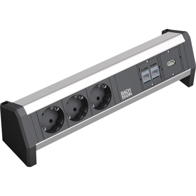 BACHMANN BACH 339.1006 - ESCRITORIO 3x contacto de seguridad, 2x CAT6, 1x USB 3,0 BACHMANN BACH 339.1006 - ESCRITORIO 3x contacto de seguridad, 2x CAT6, 1x USB 3,0