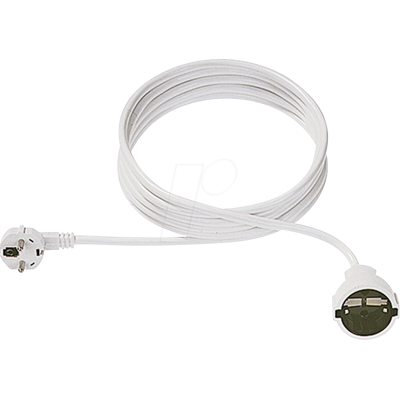 BACHMANN BACH 341.287 - Cable de extensión 4 m, H05VV-F, blanco BACHMANN BACH 341.287 - Cable de extensión 4 m, H05VV-F, blanco