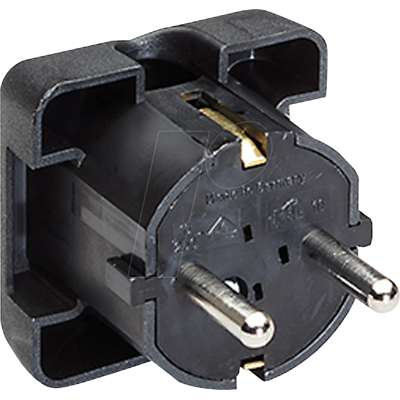 BACHMANN BACH 911.170 - Tapón de contacto protector tipo F - CEE 7/4, negro BACHMANN BACH 911.170 - Tapón de contacto protector tipo F - CEE 7/4, negro