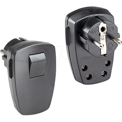BACHMANN BACH 911.171 - Conector angular tipo EF - CEE 7/7, negro BACHMANN BACH 911.171 - Conector angular tipo EF - CEE 7/7, negro