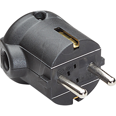BACHMANN - BACH 911.175 - Negro - CEE 7/4 Type F - Tapón de enchufe BACHMANN - BACH 911.175 - Negro - CEE 7/4 Type F - Tapón de enchufe