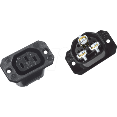 BACHMANN BACH 917.171 - Casquillo C13, con conexiones de tornillo negro BACHMANN BACH 917.171 - Casquillo C13, con conexiones de tornillo negro