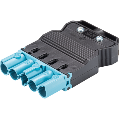 WIELAND GST 18-5SS1 Z-BL - Conector macho - 5 pines, azul, conexión roscada WIELAND GST 18-5SS1 Z-BL - Conector macho - 5 pines, azul, conexión roscada
