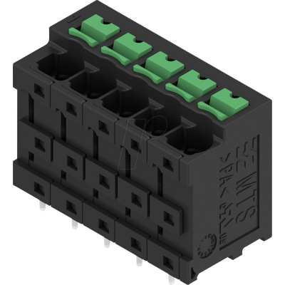 WEIDMÜLLER MTS 5-05 V T4 BT - Terminal de señal, SNAP con pulsador, 5 polos, 180° WEIDMÜLLER MTS 5-05 V T4 BT - Terminal de señal, SNAP con pulsador, 5 polos, 180°